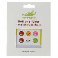 Adesivos de botão ANIMAIS para iPhone, iPad e iPod
